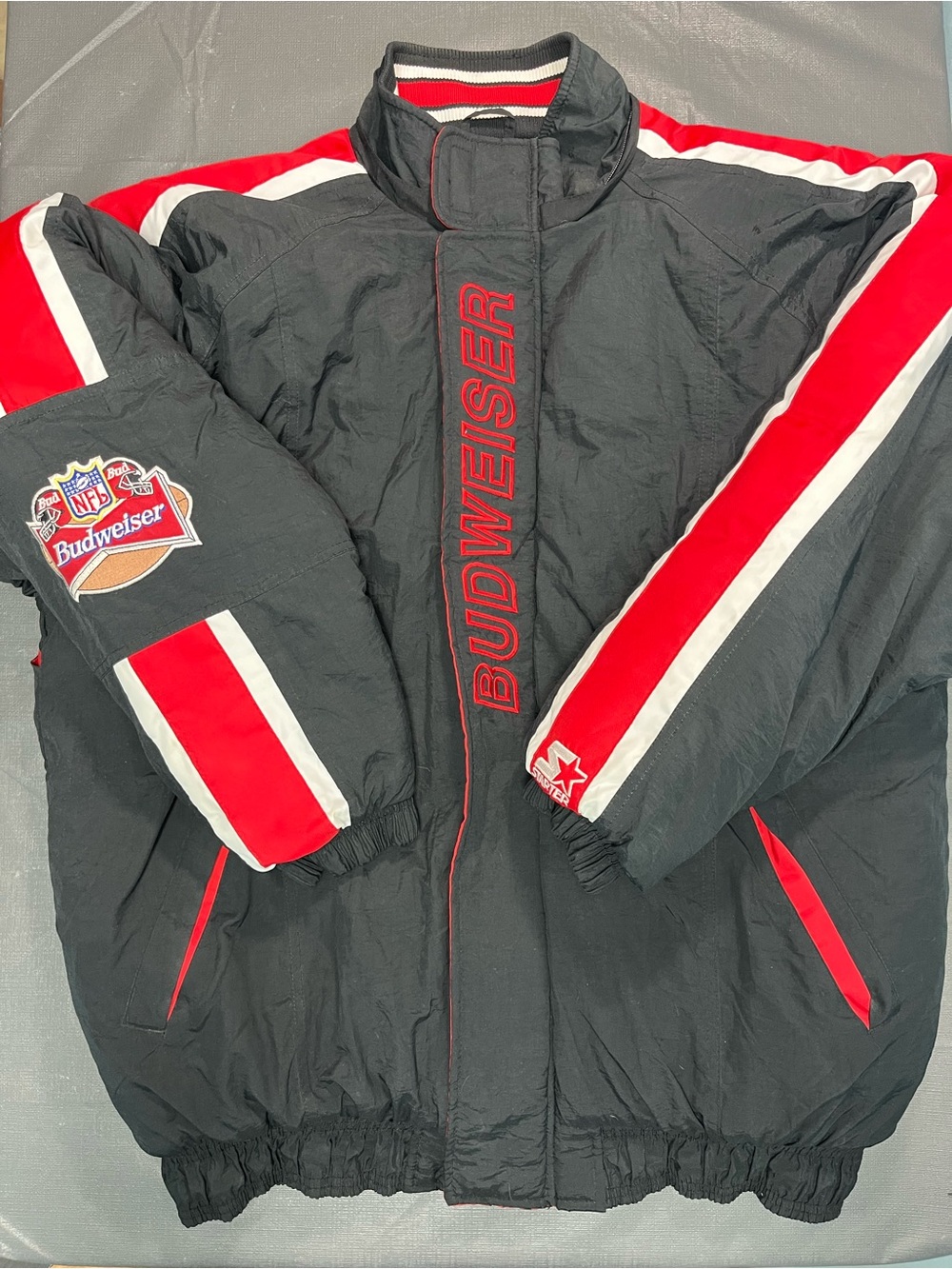 Budweiser Kids Black, Red & White Puffer Jacket